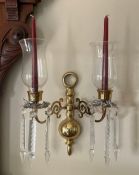 Pair of Solid Brass Wall Sconces