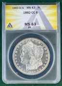1882 CC Morgan Dollar MS 63