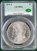 1878 S Morgan Dollar CAC MS62