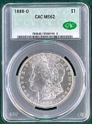 1888 O Morgan Dollar MS 62