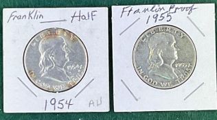 2 Franklin Half Dollars