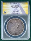 1878 S US Trade Dollar VF 30
