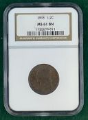 1835 Half Cent MS 61 BN
