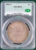 1885 O Morgan Dollar MS 64