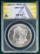 1883 CC Morgan Dollar MS 61