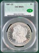 1881 CC Morgan Dollar MS65