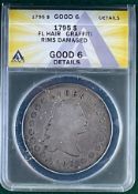 1795 Flowing Hair Half Dollar Good 6