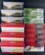 6 US Silver Proof Sets 2009 and 2016
