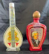 2 Vintage Decanters with Musical Themes