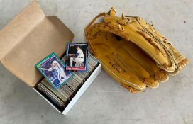 Baseball Glove and Baseball Cards