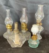 5 Miniature Oil Lamps