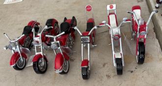 6 Coca-Cola Model Motorcycles
