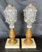 Pair of Antique 19th Century Oil Lamps