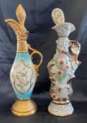 2 Jim Beam China Decanters