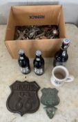 Route 66 Collectibles and Box of Bottles Openers