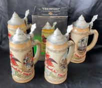 Vintage Limited Edition Budweiser Beer Steins