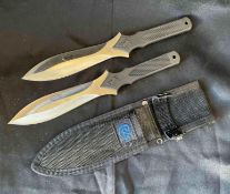 Pair of Throwing Knives with Sheath