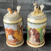 2 Budweiser Beer Steins
