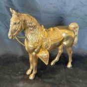 Vintage Brass Horse Statue