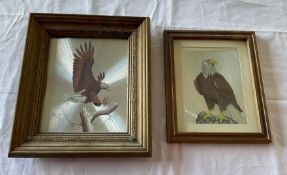 2 Framed Eagle Prints