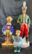 3 Vintage Sculptural Decanters