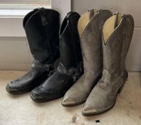 2 Pairs of Men's 8.5 Cowboy Boots