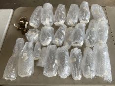 22 Oil Lamp Chimneys and 3 Wicks Assemblies