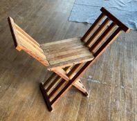 Vintage Wooden Folding Curule