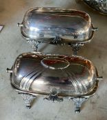 Silverplated Hinged Butter Dishes