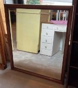 Wood Framed Beveled Mirror