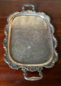 Antique Silver-Plated Serving Tray