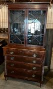 Antique Mahogany Secretary Bookcase