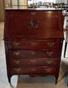 Chippendale Style Slant Front Secretary Desk