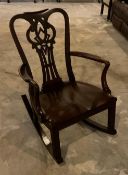 Antique Chippendale-Style Rocking Chair