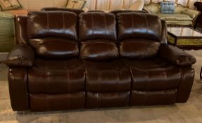 Leather Reclining Sofa