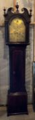 Francis Henderson Brass Face Mahogany Long Case Calendar Clock circa 1790