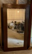 Wood Framed Beveled Mirror