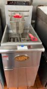 FF50 Avantco Natural Gas Stainless Steel Floor Fryer 50 Lb