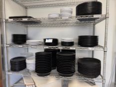 Large Lot of Melamine and Plastic Dinnerware and Baskets