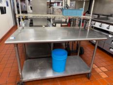 60 inch SS Work Table with Shelf