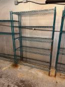 5 Epoxy Coated Wire Shelving Units