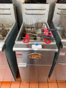 FF50 Avantco Natural Gas Stainless Steel Floor Fryer 50 Lb
