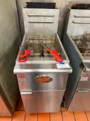 FF50 Avantco Natural Gas Stainless Steel Floor Fryer 50 Lb