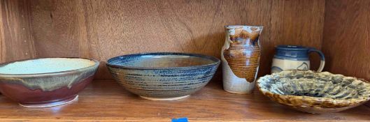 Group of 5 Handcrafted Pottery pieces
