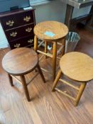 3 Wooden Stools