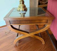 2 Side Tables with Lamp