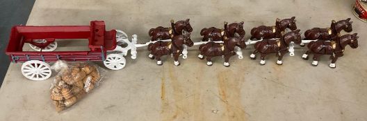 Cast Iron Budweiser Clydesdales