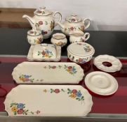 9 Pieces Hirschau Hand Painted Dinnerware