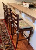 Set of 4 Counter Height Stools with Cushions