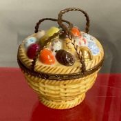 Vintage Limoges Basket Trinket Box
